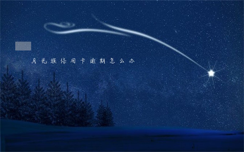 月光族信用卡逾期怎么办