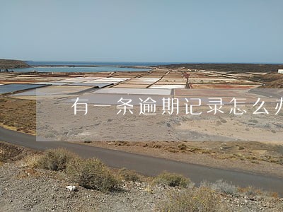 有一条逾期记录怎么办 有一条逾期记录怎么办