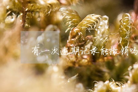 有一次逾期记录能撤销吗 有一次逾期记录能撤销吗