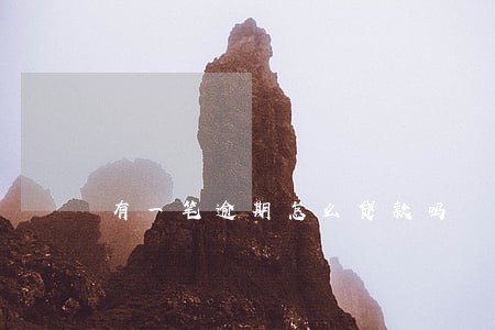 有一笔逾期怎么贷款吗
