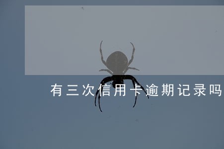 有三次信用卡逾期记录吗 有三次信用卡逾期记录吗