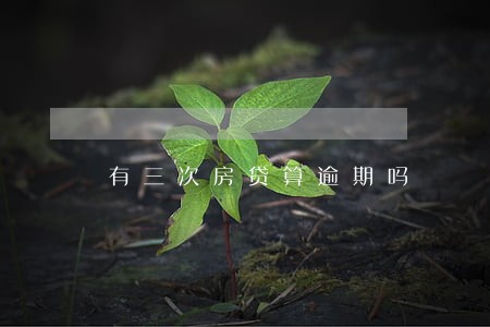 有三次房贷算逾期吗 有三次房贷算逾期吗
