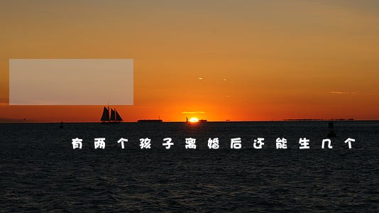 有两个孩子离婚后还能生几个 有两个孩子离婚后还能生几个