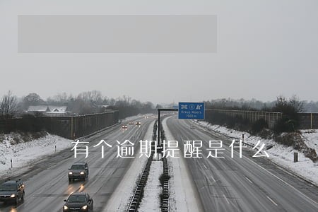 有个逾期提醒是什么 有个逾期提醒是什么