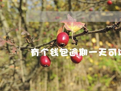 有个钱包逾期一天可以借吗 有个钱包逾期一天可以借吗