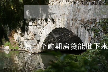 有二个逾期房贷能批下来吗 有二个逾期房贷能批下来吗