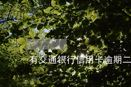 有交通银行信用卡逾期二期的吗 有交通银行信用卡逾期二期的吗