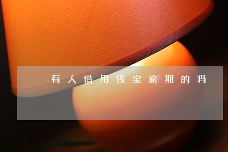 有人借用钱宝逾期的吗 有人借用钱宝逾期的吗