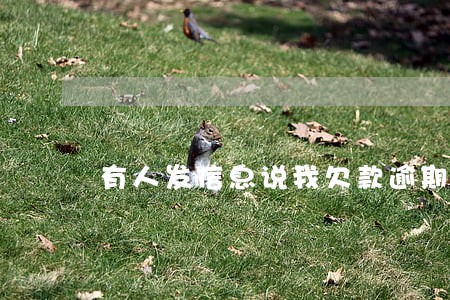 有人发信息说我欠款逾期 有人发信息说我欠款逾期