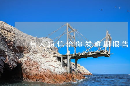 有人短信给你发逾期报告