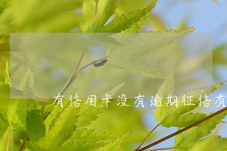 有信用卡没有逾期征信有没有问题 有信用卡没有逾期征信有没有问题