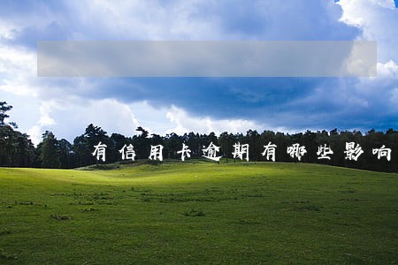 有信用卡逾期有哪些影响 有信用卡逾期有哪些影响