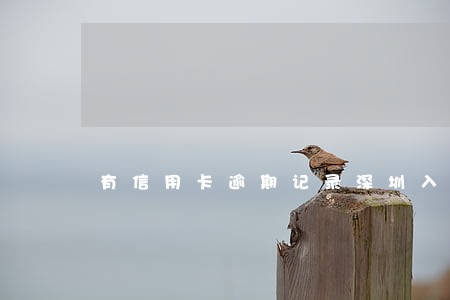 有信用卡逾期记录深圳入户 有信用卡逾期记录深圳入户