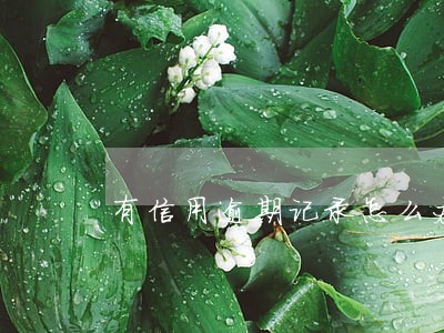 有信用逾期记录怎么办 有信用逾期记录怎么办