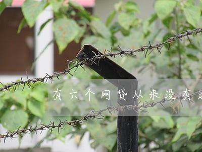 有六个网贷从来没有逾期 有六个网贷从来没有逾期