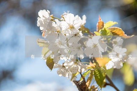 有关财产赠与的法律条文 有关财产赠与的法律条文