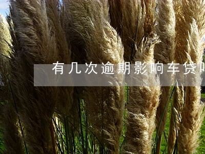 有几次逾期影响车贷吗 有几次逾期影响车贷吗