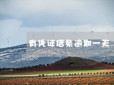 有凭证借条逾期一天 有凭证借条逾期一天