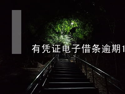 有凭证电子借条逾期1天 有凭证电子借条逾期1天