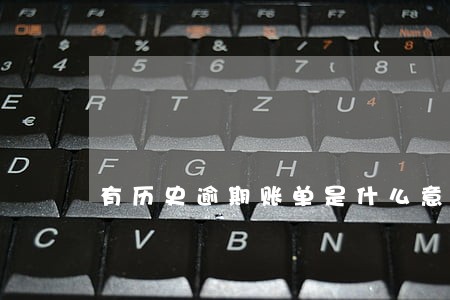 有历史逾期账单是什么意思 有历史逾期账单是什么意思