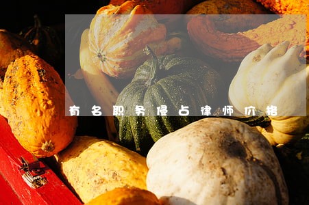 有名职务侵占律师价格 有名职务侵占律师价格