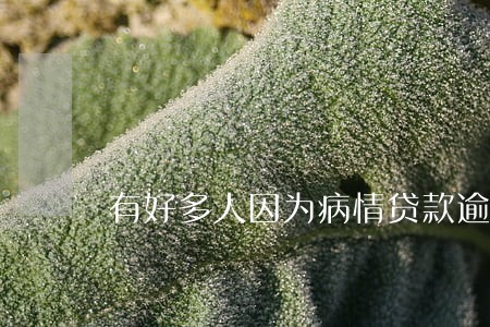 有好多人因为病情贷款逾期 有好多人因为病情贷款逾期