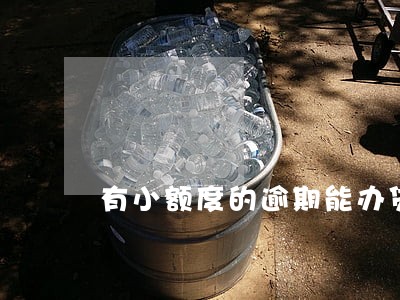 有小额度的逾期能办贷款吗 有小额度的逾期能办贷款吗