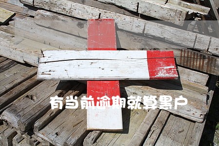 有当前逾期就算黑户 有当前逾期就算黑户