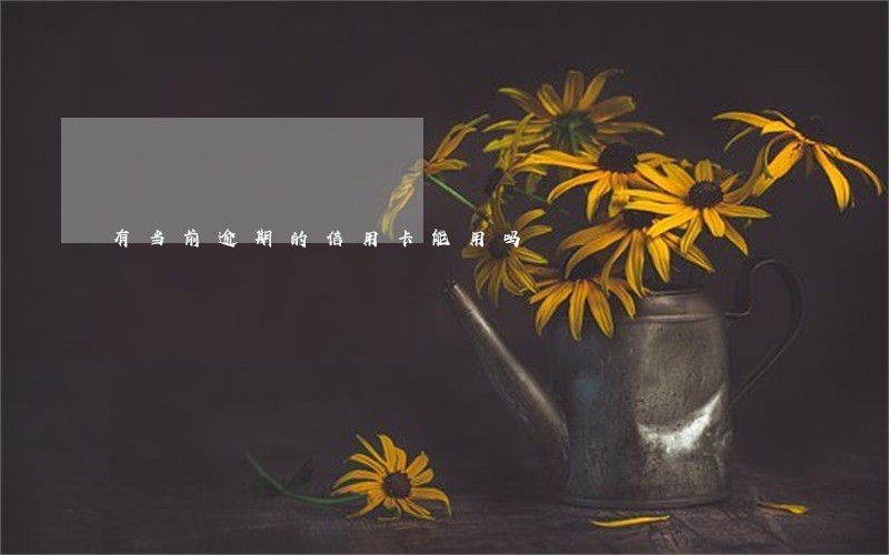 有当前逾期的信用卡能用吗 有当前逾期的信用卡能用吗
