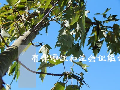 有律师证和注会证能做什么工作 有律师证和注会证能做什么工作