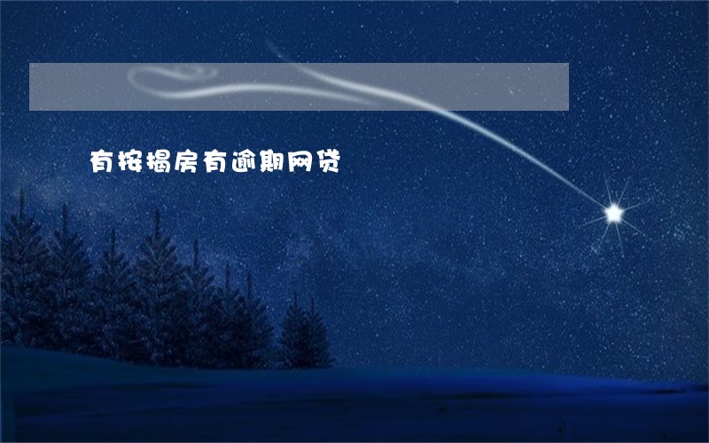 有按揭房有逾期网贷 有按揭房有逾期网贷