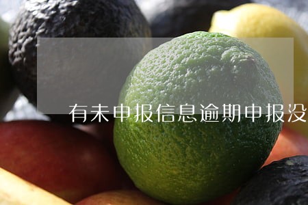 有未申报信息逾期申报没有信息 有未申报信息逾期申报没有信息