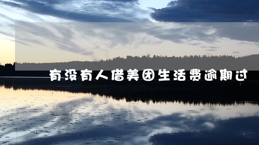 有没有人借美团生活费逾期过 有没有人借美团生活费逾期过