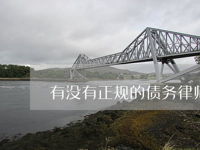有没有正规的债务律师啊 有没有正规的债务律师啊