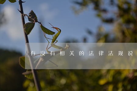 有没有相关的法律法规说到 有没有相关的法律法规说到