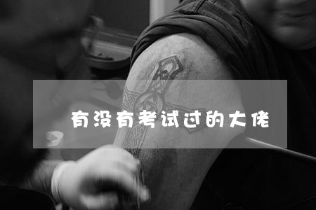 有没有考试过的大佬 有没有考试过的大佬