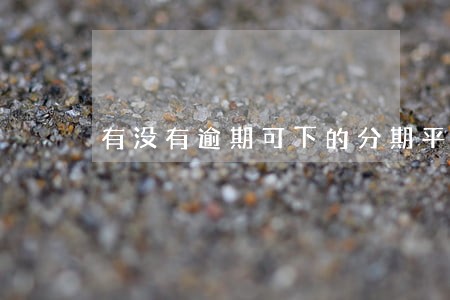 有没有逾期可下的分期平台 有没有逾期可下的分期平台