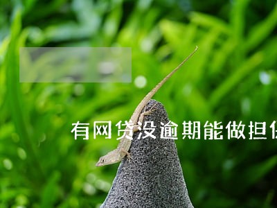 有网贷没逾期能做担保人吗 有网贷没逾期能做担保人吗