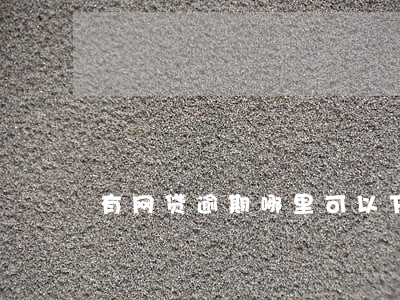 有网贷逾期哪里可以下款 有网贷逾期哪里可以下款
