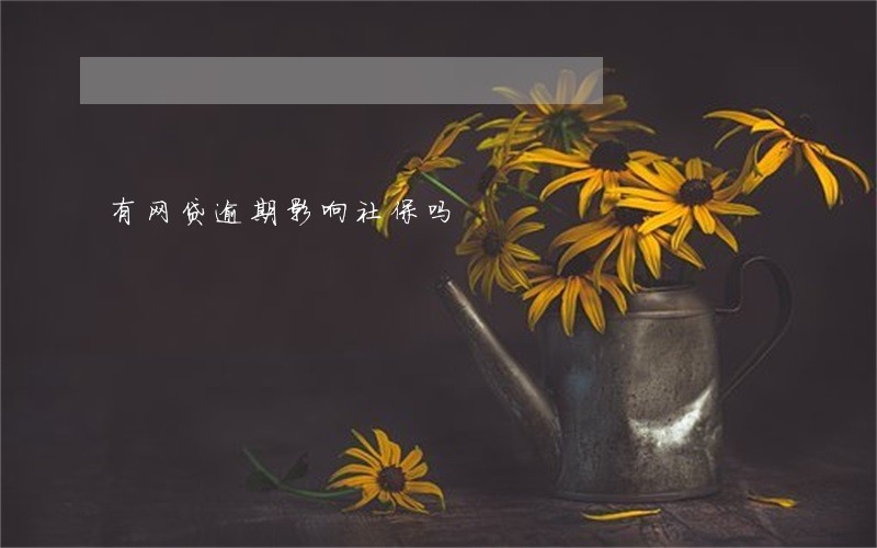 有网贷逾期影响社保吗 有网贷逾期影响社保吗