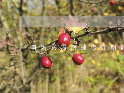 有网贷逾期捷信分期能办吗 有网贷逾期捷信分期能办吗