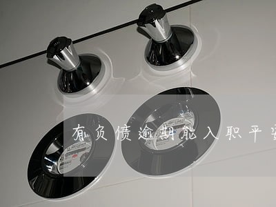有负债逾期能入职平安吗 有负债逾期能入职平安吗