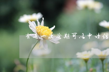 有过一次逾期可以申请信用卡吗