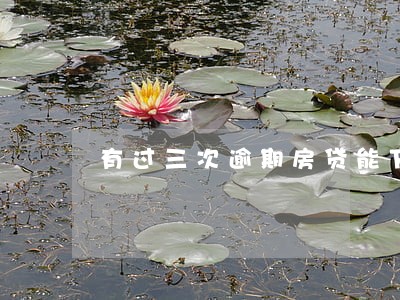有过三次逾期房贷能下来吗 有过三次逾期房贷能下来吗