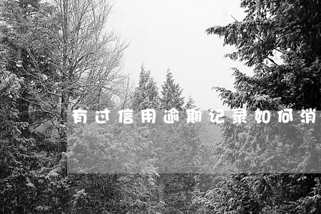 有过信用逾期记录如何消除 有过信用逾期记录如何消除
