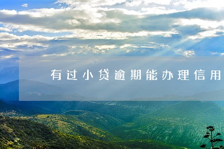有过小贷逾期能办理信用卡吗 有过小贷逾期能办理信用卡吗