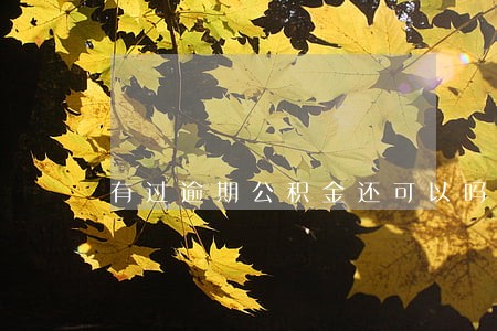 有过逾期公积金还可以吗 有过逾期公积金还可以吗
