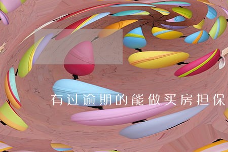 有过逾期的能做买房担保人吗 有过逾期的能做买房担保人吗