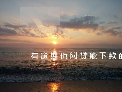 有逾期也网贷能下款的 有逾期也网贷能下款的