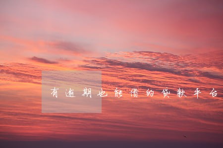 有逾期也能借的贷款平台 有逾期也能借的贷款平台